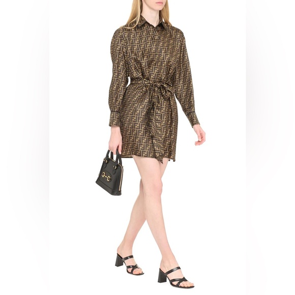 Fendi Brown twill dress - Picture 11 of 15